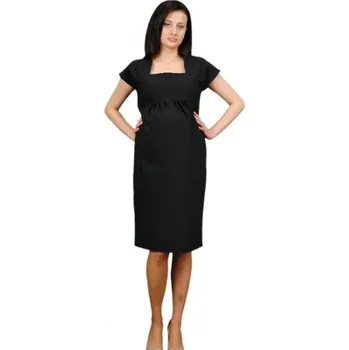 Těhotenské šaty Be MaaMaa Těhotenské šaty ELA - černá, Velikosti těh. moda L (40)