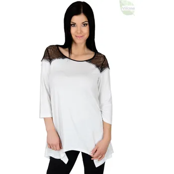 Dámská halenka Dámská halenka asymetrického střihu 951 Hajdan Barva/Velikost: šampaň (ecru) / L/XL