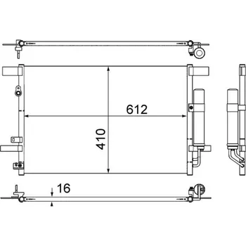 Výparník klimatizace Kondenzátor, klimatizace MAHLE AC 557 000S