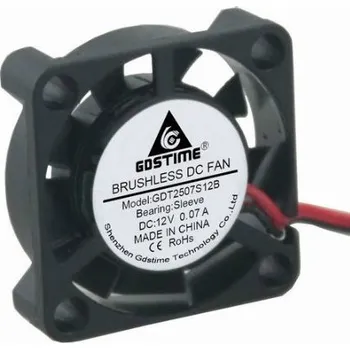 PC ventilátor Ventilátor 25x25x7mm, 12V DC, PH2.0