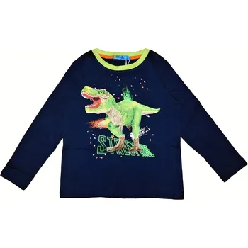 Chlapecké tričko dl.r. KUGO HC0710Q, tmavě modré