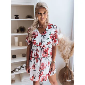 Dámské šaty Dámské šaty DSTREET CLAIRE II BÍLOČERVENÁ S