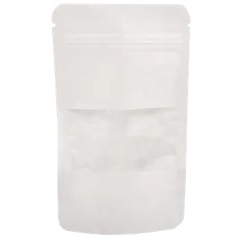 Doypack ZIP | kraft papier biely | s okienkom - 750 ml