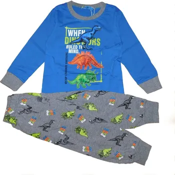 Chlapecké pyžamo Chlapecké pyžamo KUGO MP3776, modrošedé