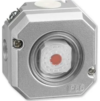 vypínač 3558-02752 39 Spínač dvojpólový, s červeným průzorem, se sig. dout., řaz. 2S, Al, IP66, stříbrná, ABB