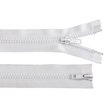 Zip Zip kostěný dělitelný 5mm délka 40 až 60 cm - dvoucestný barva 1 bílá délka 50 cm