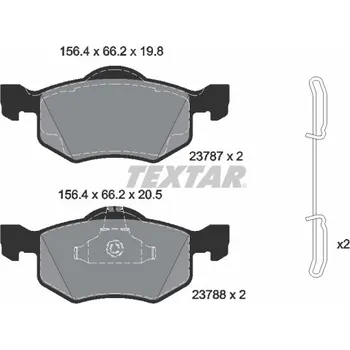 Brzdová destička Sada brzdových destiček, kotoučová brzda TEXTAR 2378704