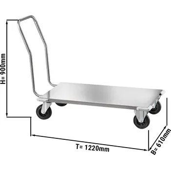 Servírovací stolek G.Gastro Přepravní vozík - 1,2 m - s 1 odkládací plochou
