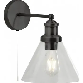 Nástěnné svítidlo Searchlight 1277BK Nástěnné svítidlo PYRAMID 1xE27 60W stříbrná