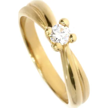 Prsten Zlatnictví Helios Zlatý prsten se zirkonem B25760