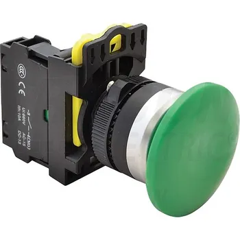 tlačítko Tracon NYG3-MG Hřibové tlačítko, zelené 1×NO, 5A/230V AC-15, 40mm, IP65 (Tracon NYG3-MG)