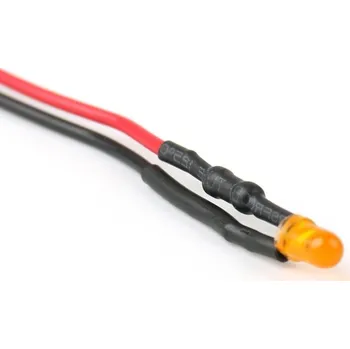 Polovodič 24V LED Dioda 3mm, Oranžová difuzní