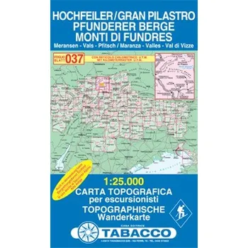 Gran Pilastro, Monti di Fundres, Hochfeiler, Pfunderer Berge (Tabacco - 037) - turistická mapa | knihynahory.cz