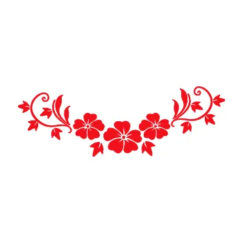 Samolepící dekorace SAMOLEPKA Květina dekor 045 pravá ibišky (10 - červená) NA AUTO, NÁLEPKA, FÓLIE, POLEP, TUNING, VLASTNÍ TEXT, TISK, AUTOSAMOLEPKY.cz, POLEPY, OBRÁZEK, LOGO, SAMOLEPKY