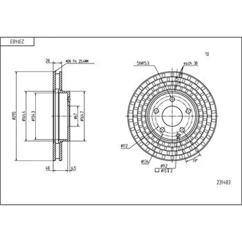 Brzdový kotouč Brzdový kotouč HART 231 483