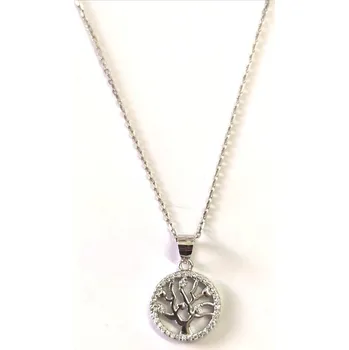 Náhrdelník Swarovski stříbrný řetízek - strom života se SW kamínky (Náhrdelník - stříbro - strom života)