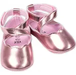 Kojenecké capáčky, balerínky YO! na suchý zip, růžové, Velikost koj. oblečení 74-80 (9-12m)