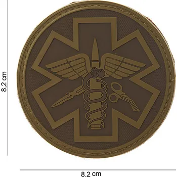 Nášivka FOSCO - USA - V.O. Nášivka MEDIC - VELCRO, 3D PVC - Coyote