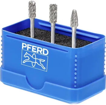 Fréza PFERD TOOLS 21901404 frézovací kolík sada tvrdokov Ø hřídele 3 mm 3dílná