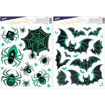 Okenní dekorace okenní fólie halloween svítící 30x42cm 3003 1042297 UNIPAP