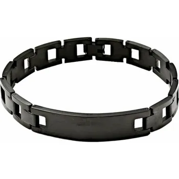 Drahý kámen Náramek Watch band styl nerezová ocel černá barva 21,5 cm obvod cca 21,5 cm