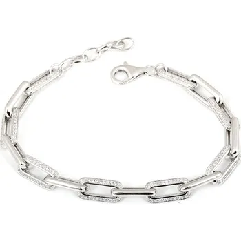 Náramek Luxusní stříbrný náramek se zirkony SVLB0584SB61BI18 + dárek zdarma