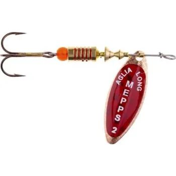 Umělá nástraha Rotační třpytka Mepps Aglia Long Redbo Vel.2 7g Měděná