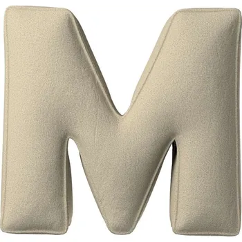 Polštář Yellow Tipi Béžový bouclé polštář písmeno M 40 cm