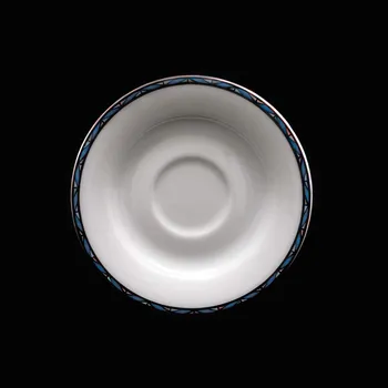 Suisse Langenthal | Podšálek, barevný lem, 11 cm, Charleston