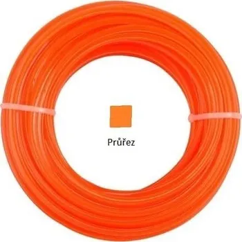 Žací struna 2,4 mm x 82 m čtvercová