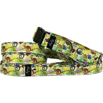 Obojek pro psa Obojek HAPPYZOO BY KIWLY softshell Chameleóni 4x37-56cm