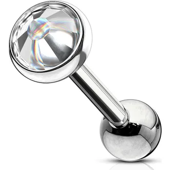 Piercing Šperky4U Cartilage piercing do ucha, čirý kámen 3 mm - CP1013-C