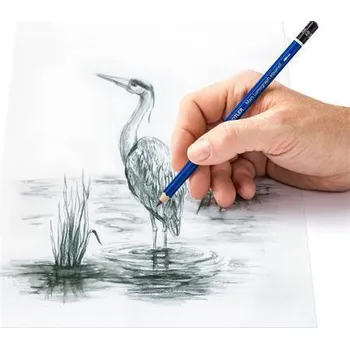 Grafitová tužka Grafitové akvarelové tužky "Design Journey Lumograph", sada se štětcem, 3 tvrdosti, šestihranné, STA