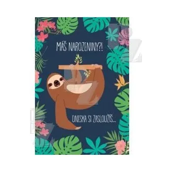 Blahopřání s textem Máš narozeniny? Lenochod Hrací, Albi