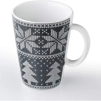 Šedý hrnek, 270 ml, Zimní dekor