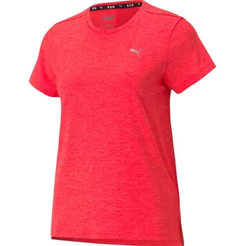 Dámské tričko Dámské funkční tričko s krátkým rukávem Puma RUN FAV HEATHER SS TEE W červené 520182-34 - XS | UK 4,5 | US 5,5