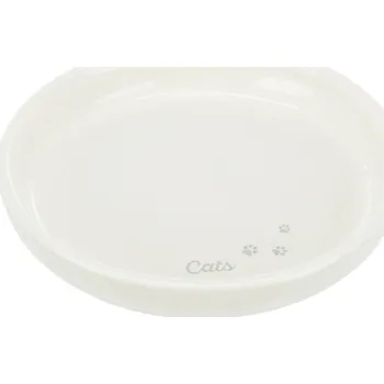 miska pro kočku TRIXIE Extra široká keramická miska pro kočky 18 cm Barva: krémová