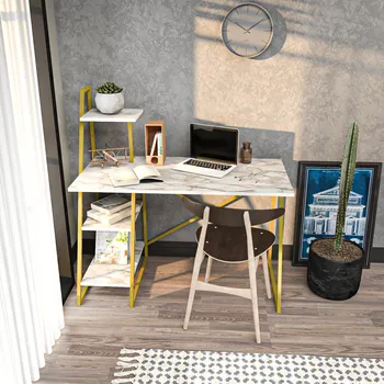 Psací stůl ASIR Psací stůl ADMIRA bílý zlatý