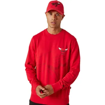 Pánská mikina Pánská mikina přes hlavu New Era NBA WASHED PACK GRAPHIC CREW CHICAGO BULLS červená 13083867 - S | UK 8,5 | US 11