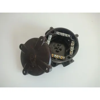 Elektroinstalační krabice Stará bakelitová krabice SEZ ACIDUR 6455 černá kulatá velká Varianta: 1