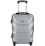 Cestovní pilotní plastový kufr Sonrado vel. S, stříbrná