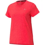 Dámské funkční tričko s krátkým rukávem Puma RUN FAV HEATHER SS TEE W červené 520182-34 - L | UK 2,5 | US 3,5