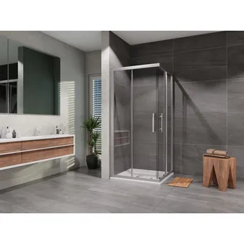 Lansanit Sprchový kout Terni CF 800x800, chrom/čiré sklo