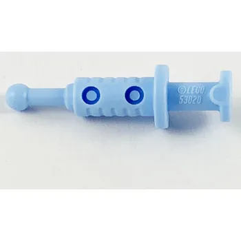Stavebnice LEGO 53020 Bright Light Blue Syringe with 2 Hollows (Světle modrá stříkačka se 2 dutinkami)