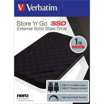 SSD disk SSD (externí paměť) "Store 'n' Go", černá, 1TB, USB 3.1, VERBATIM