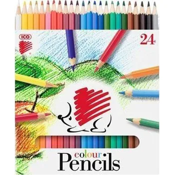 Kresba Barevné pastelky "Ježek", 24 barev, šestihranné, ICO 7140083002