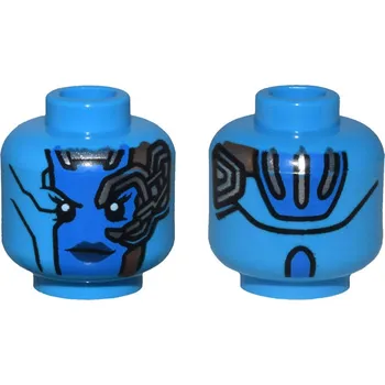 Stavebnice LEGO 3626cpb3109 Dark Azure Head Alien Female with Blue Face (Tmavě azurová hlava ženy s modrým obličejem)