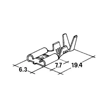 Auto elektroinstalace konektor 6,3mm 1-2,5mm dutinka /tvrdší/