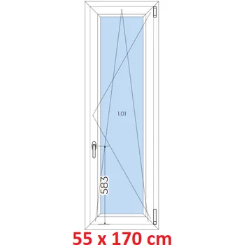 Okno Soft Plastové okno 55x170 cm, otevíravé a sklopné