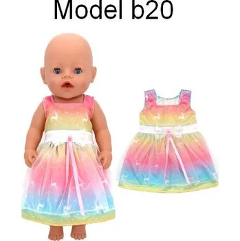 Oblečky Baby Born - Vícebarevné letní šaty Motiv: model b20